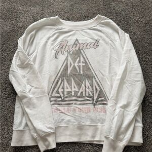 White Graphic Sweater